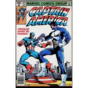 Captain America #241 Newsstand 1980 Marvel comic book 1st Punisher Battle